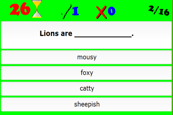 Animals and adjectives quiz | Recurso educativo 38811