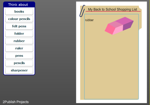 Back to school shopping list | Recurso educativo 42172