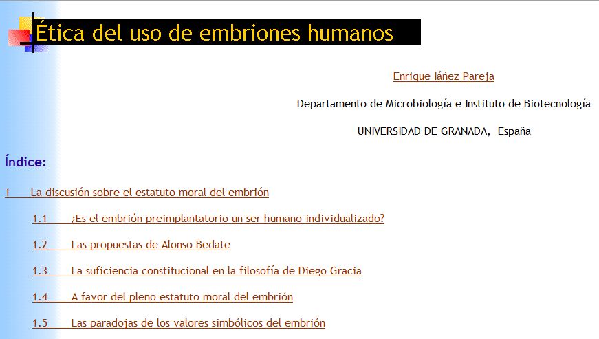 Ètica de l'ús d'embrions humans | Recurso educativo 46315