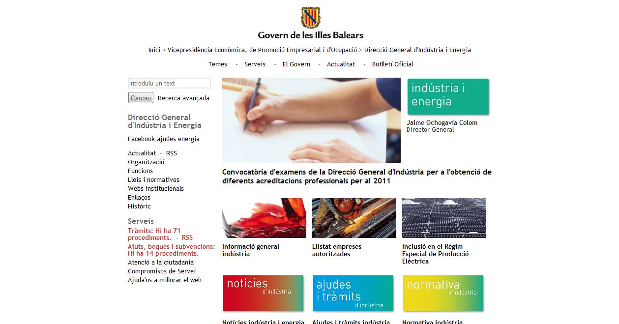 Direcció General d'Indústria i Energia. Govern de les Illes Balears | Recurso educativo 49016