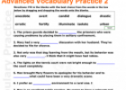 Advanced vocabulary practice | Recurso educativo 61605
