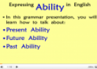 Expressing Ability | Recurso educativo 23989