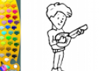 ¡A Colorear!: Chico de la mandolina | Recurso educativo 29246