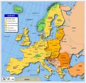 Fotografía: mapa de Europa para distinguir interior y frontera. | Recurso educativo 30538