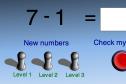 Juego didáctico: restas de números de 1 cifra | Recurso educativo 7846