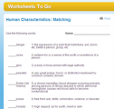 Human characteristics: Matching | Recurso educativo 68785