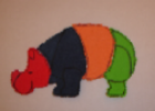 Manualidades sencillas: puzzle rinoceronte | Recurso educativo 69485