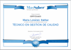 Curso de Técnico en Gestión de Calidad | MasSaber | Recurso educativo 114094