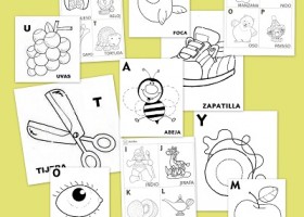 Fichas de abecedario para aprender y colorear | Recurso educativo 72402