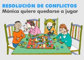 Resolucion de conflictos: Monica quiere quedarse a jugar | Recurso educativo 755547