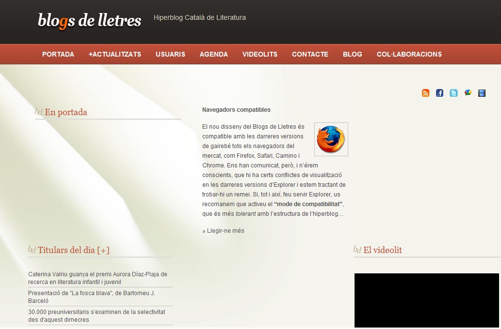 Blogs de lletres | Recurso educativo 35437