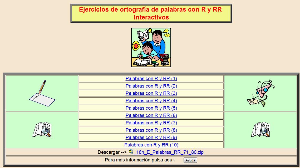 Ejercicios interactivos  de ortografía - R y RR | Recurso educativo 36506