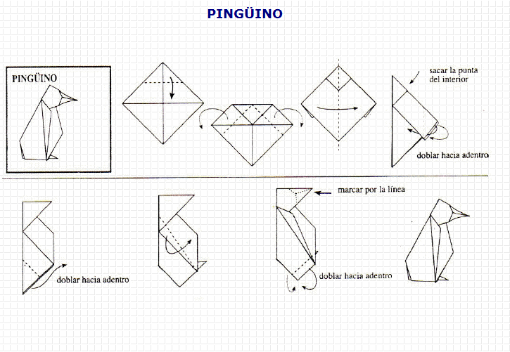 Origami: pingüino | Recurso educativo 49728