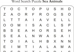 sea animals wordsearch | Recurso educativo 98097