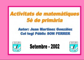 Activitats de matemàtiques 5è de primària | Recurso educativo 772863